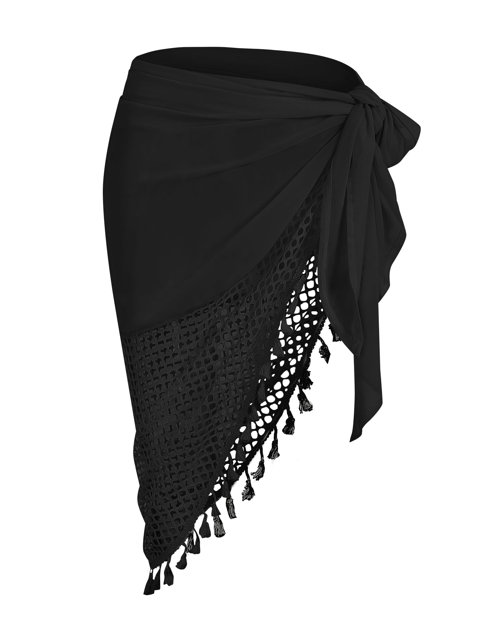 ZAFUL Boho Beach Cover Ups for Women Sarong Coverups Sheer Bikini Chiffon Wraps Skirts for Swimwear