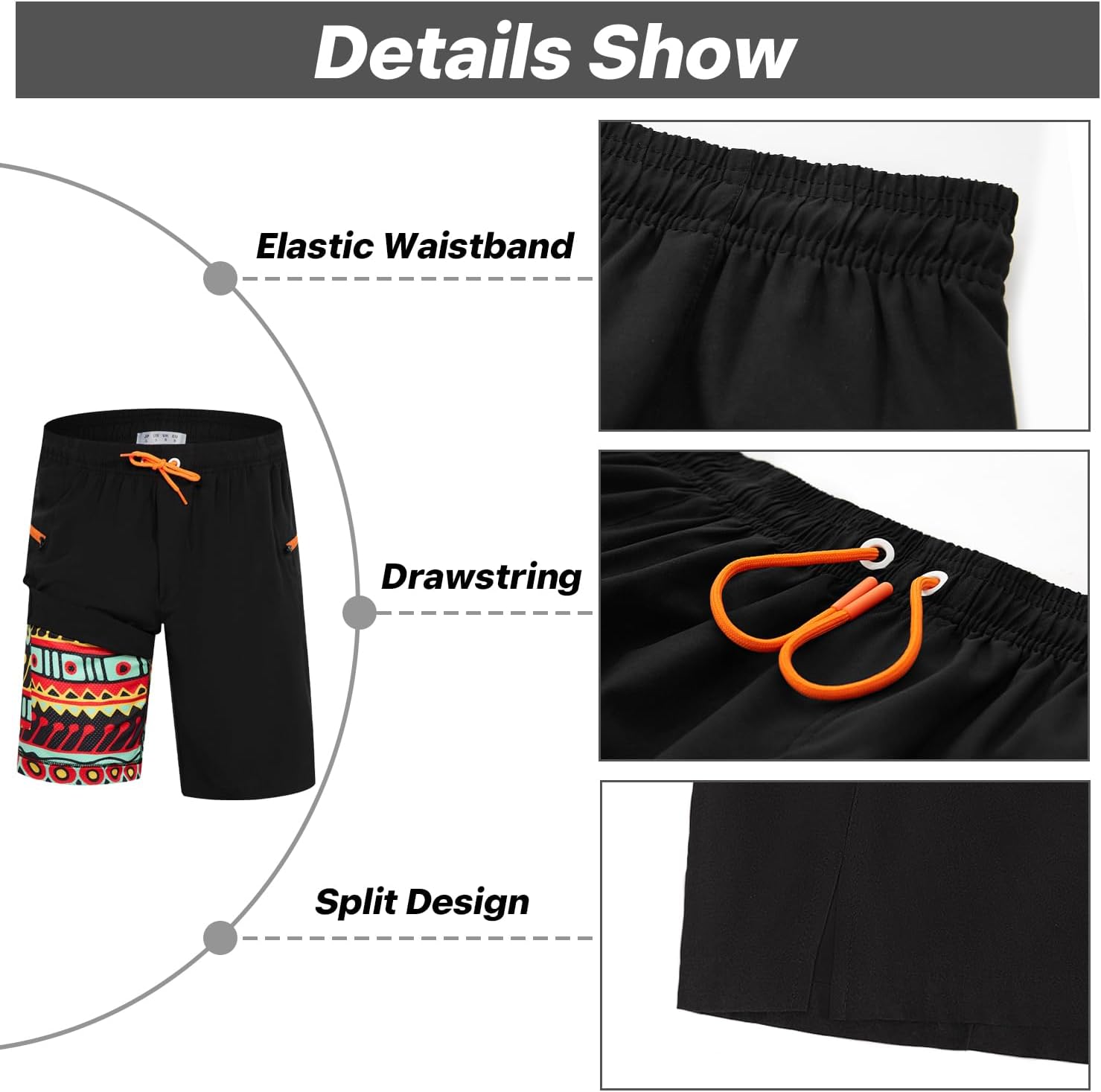 APTRO 2 in 1 Men's Swim Trunks 9" with Zipper Pockets Bathing Suit Built-in Board Shorts Swimwear Long Shorts