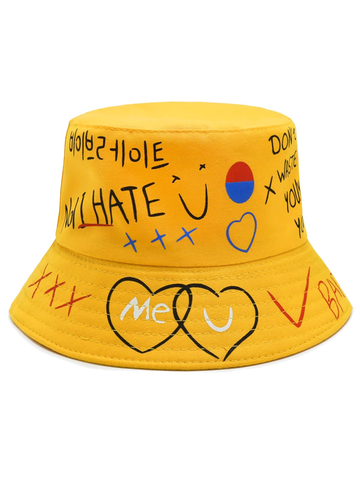 Packable Reversible Printed Bucket Hat Unisex for Men Women Beach Fisherman Cap