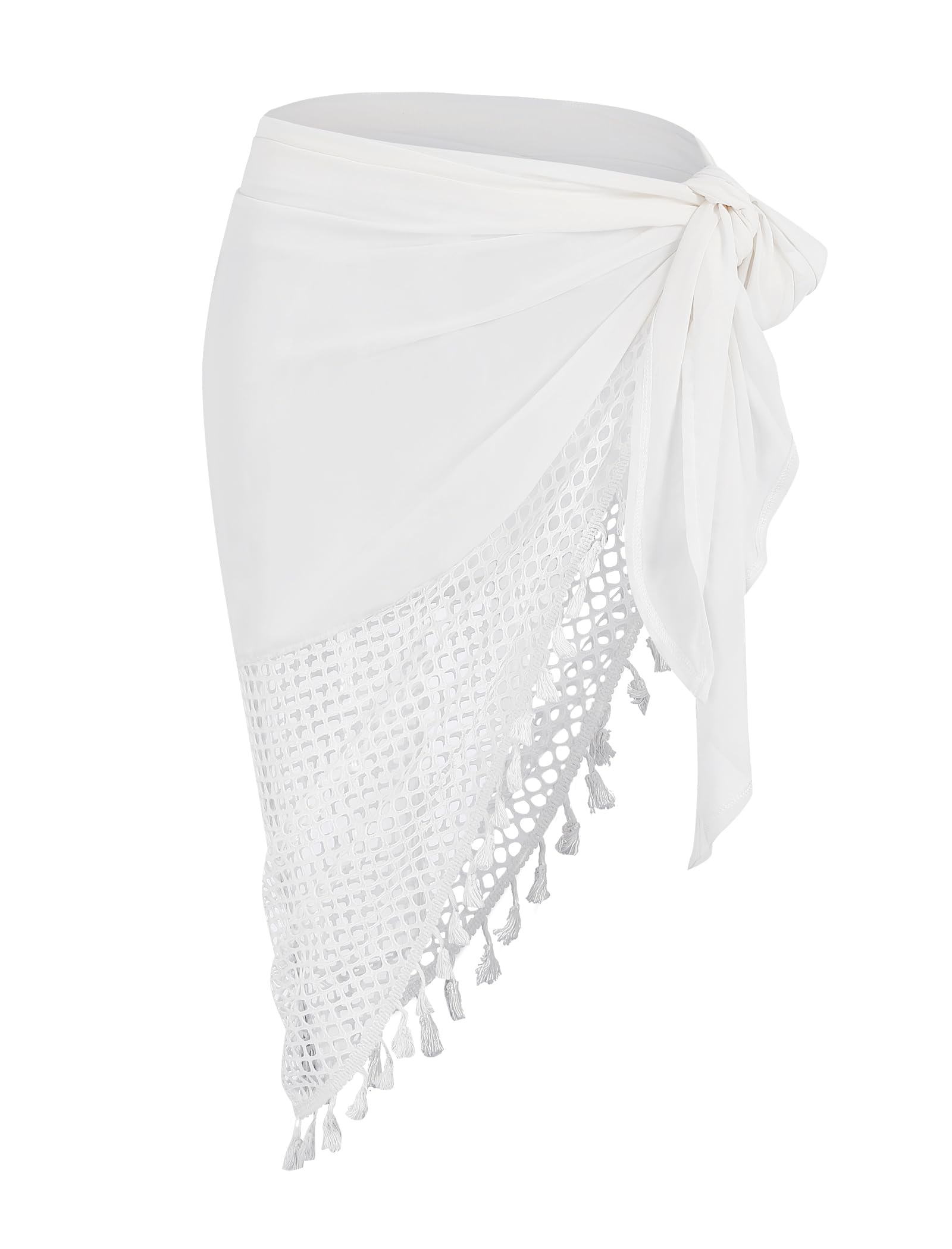 ZAFUL Boho Beach Cover Ups for Women Sarong Coverups Sheer Bikini Chiffon Wraps Skirts for Swimwear