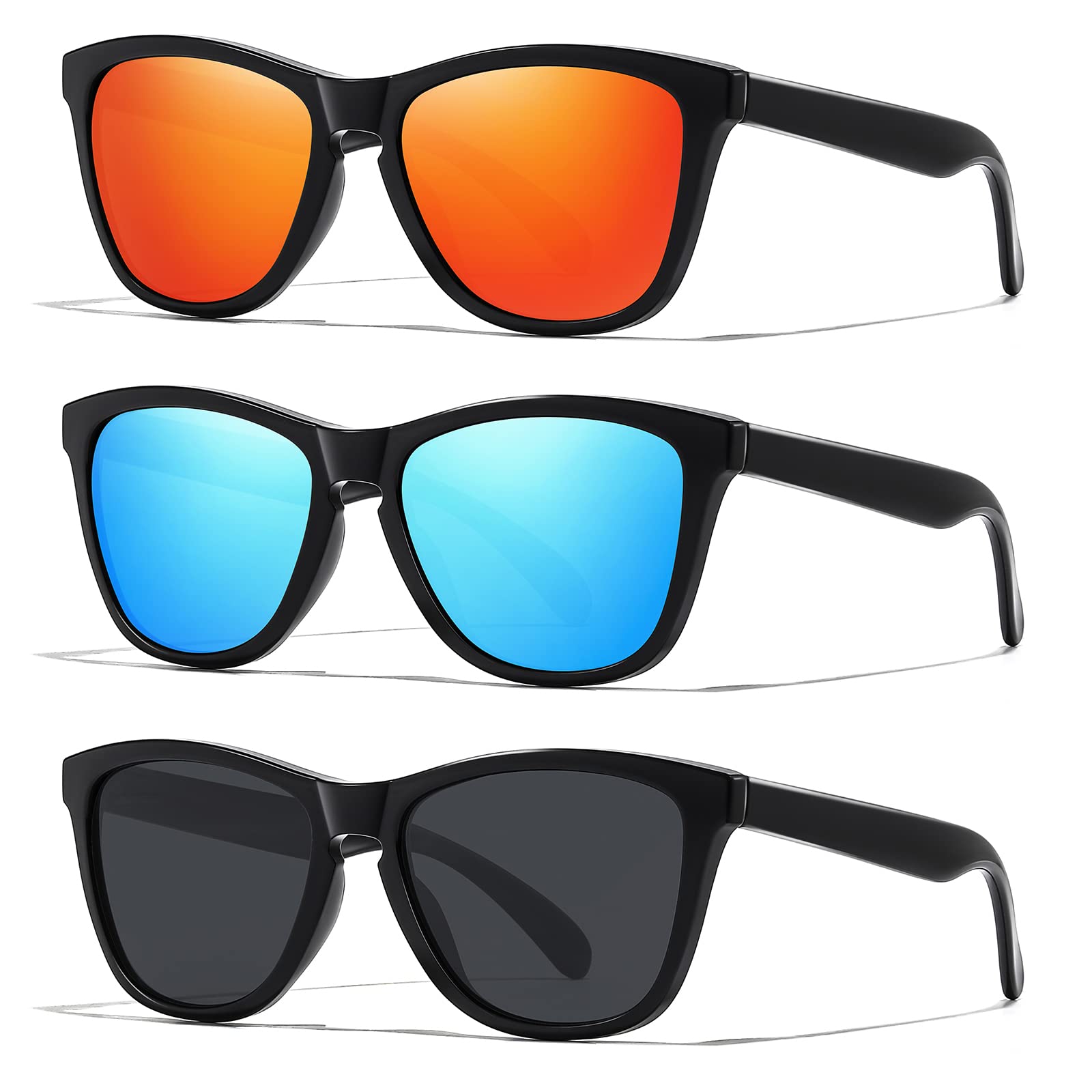 Sunglasses Womens Polarized Sunglasses for Mens Womens Retro Mirror Lens for Driving Fishing UV400 Protection