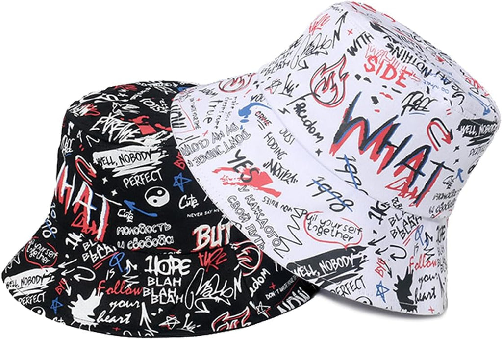 Packable Reversible Printed Bucket Hat Unisex for Men Women Beach Fisherman Cap