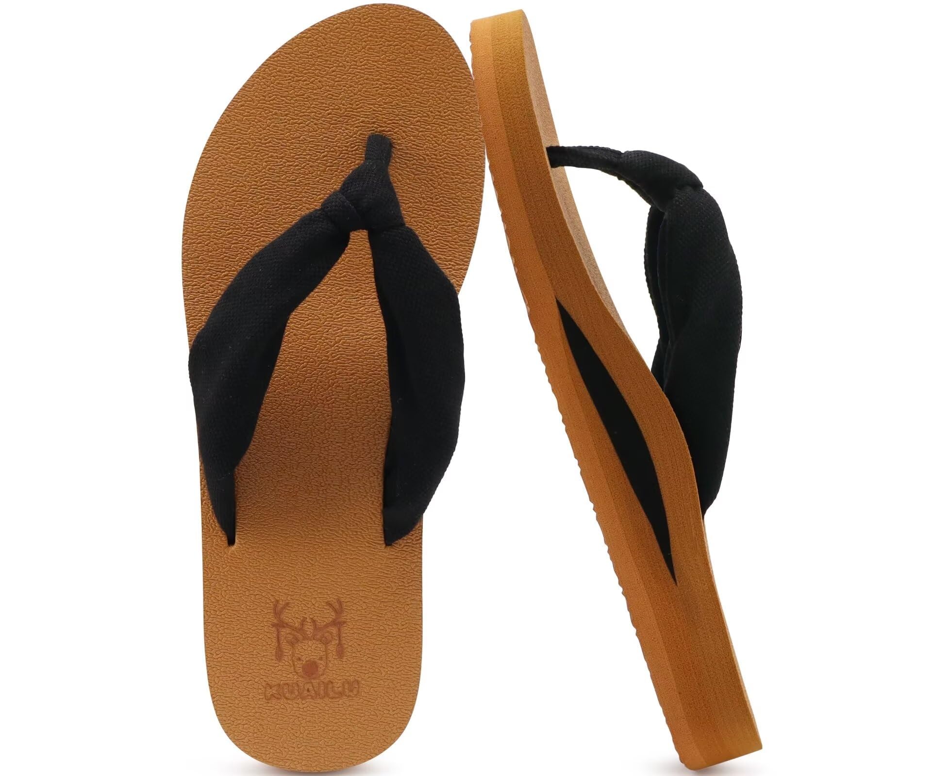 KuaiLu Flip Flops for Women with Arch Support Yoga Mat Comfortable Summer Beach Walking Thong Cushion Sandals Slip On Indoor Outdoor