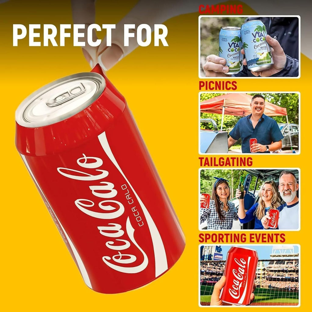 BeerSkin Skywin Silicone Can Covers that Look Like Soda - 6 Pack 12 oz (355ml), Reusable & Durable Soda Can Cover, Fun Kozies for Cans for Camping, Parties, Outdoor, Beach Accessories (Red)