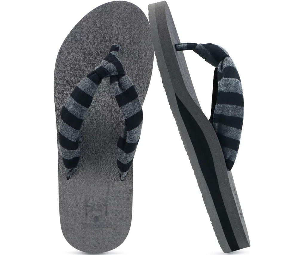 KuaiLu Flip Flops for Women with Arch Support Yoga Mat Comfortable Summer Beach Walking Thong Cushion Sandals Slip On Indoor Outdoor
