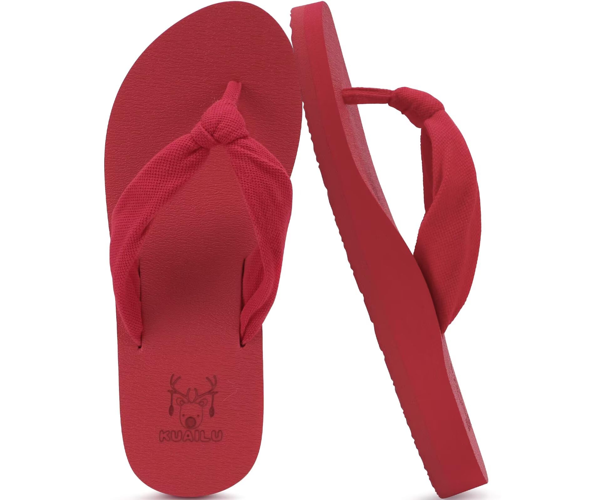 KuaiLu Flip Flops for Women with Arch Support Yoga Mat Comfortable Summer Beach Walking Thong Cushion Sandals Slip On Indoor Outdoor