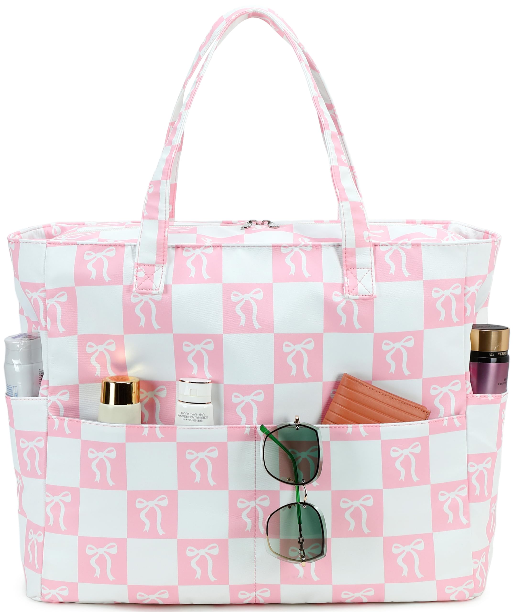 LEDAOU Large Beach Bag Women Waterproof Sandproof Zipper Beach Tote Pool Bag for Swim Gym Grocery Travel with Wet Pocket | Waterproof