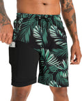 APTRO 2 in 1 Men's Swim Trunks 9" with Zipper Pockets Bathing Suit Built-in Board Shorts Swimwear Long Shorts