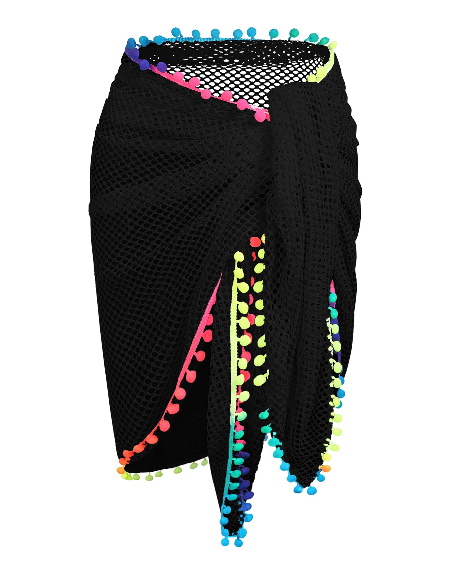 ZAFUL Boho Beach Cover Ups for Women Sarong Coverups Sheer Bikini Chiffon Wraps Skirts for Swimwear