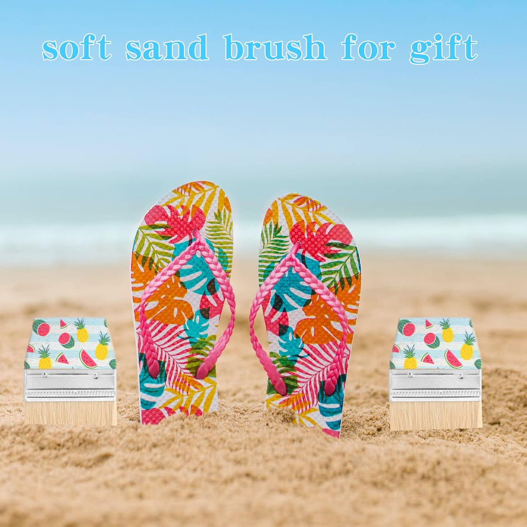 WANGDEFA Sand Beach Cleaning Brush Body Skin Feet Sand Remover for Beach Volleyball Sandboxes Beach Events Water Activities Sand Occasion (Fruit)