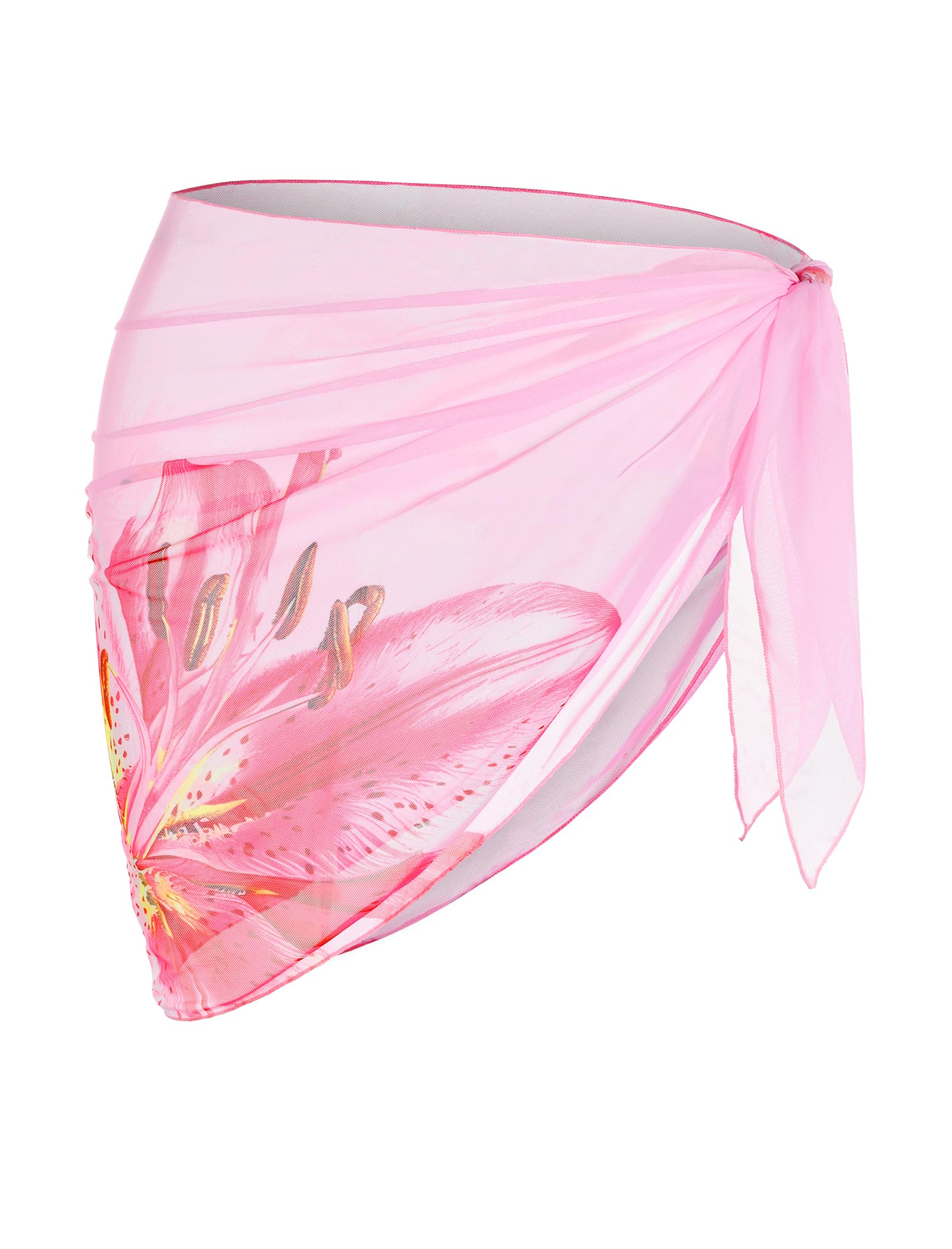 ZAFUL Boho Beach Cover Ups for Women Sarong Coverups Sheer Bikini Chiffon Wraps Skirts for Swimwear