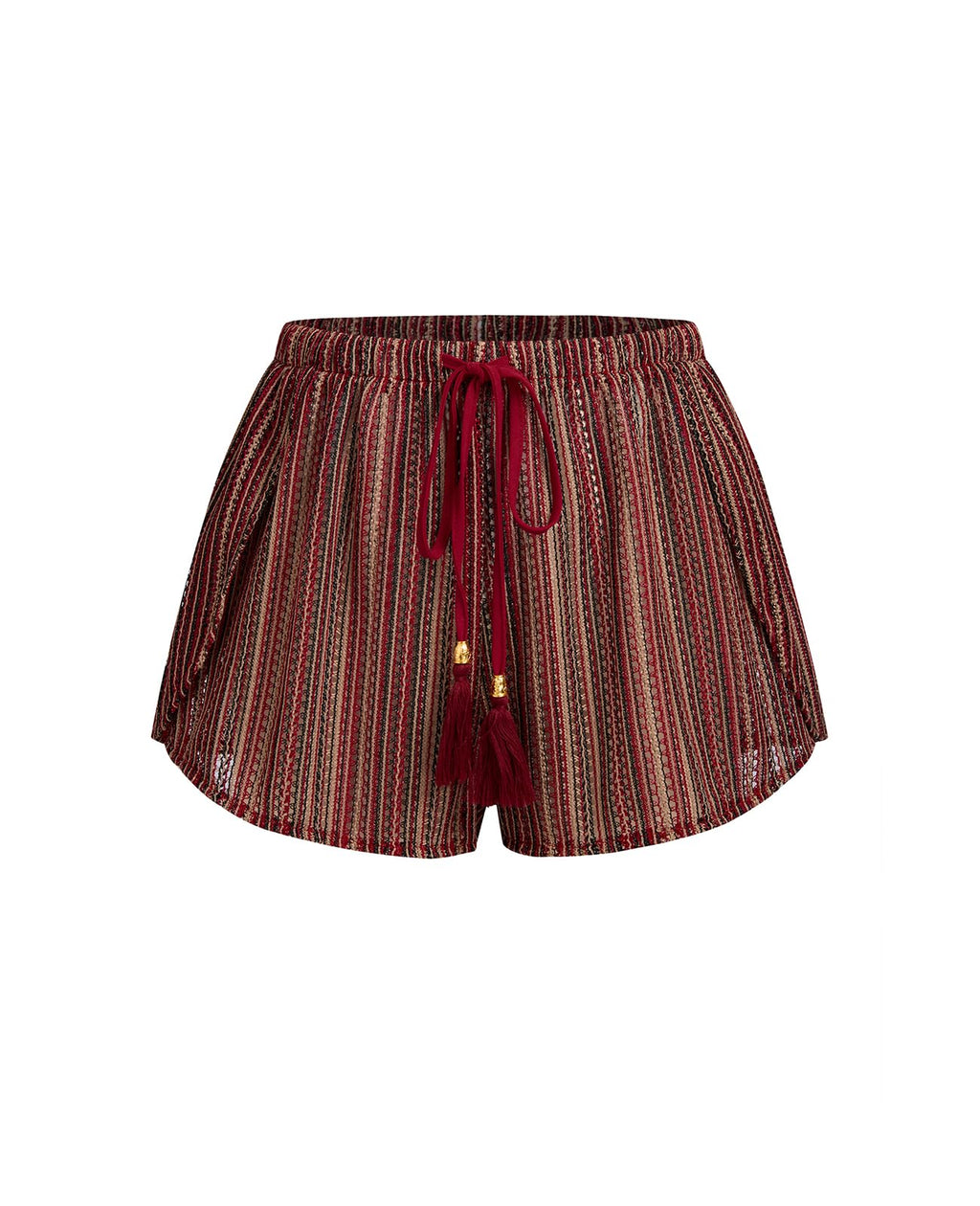 ZAFUL Crochet Cover Up Shorts for Women Beach Swimwear 2026 Boho High Waisted Drawstring Flowy Swim Bottom