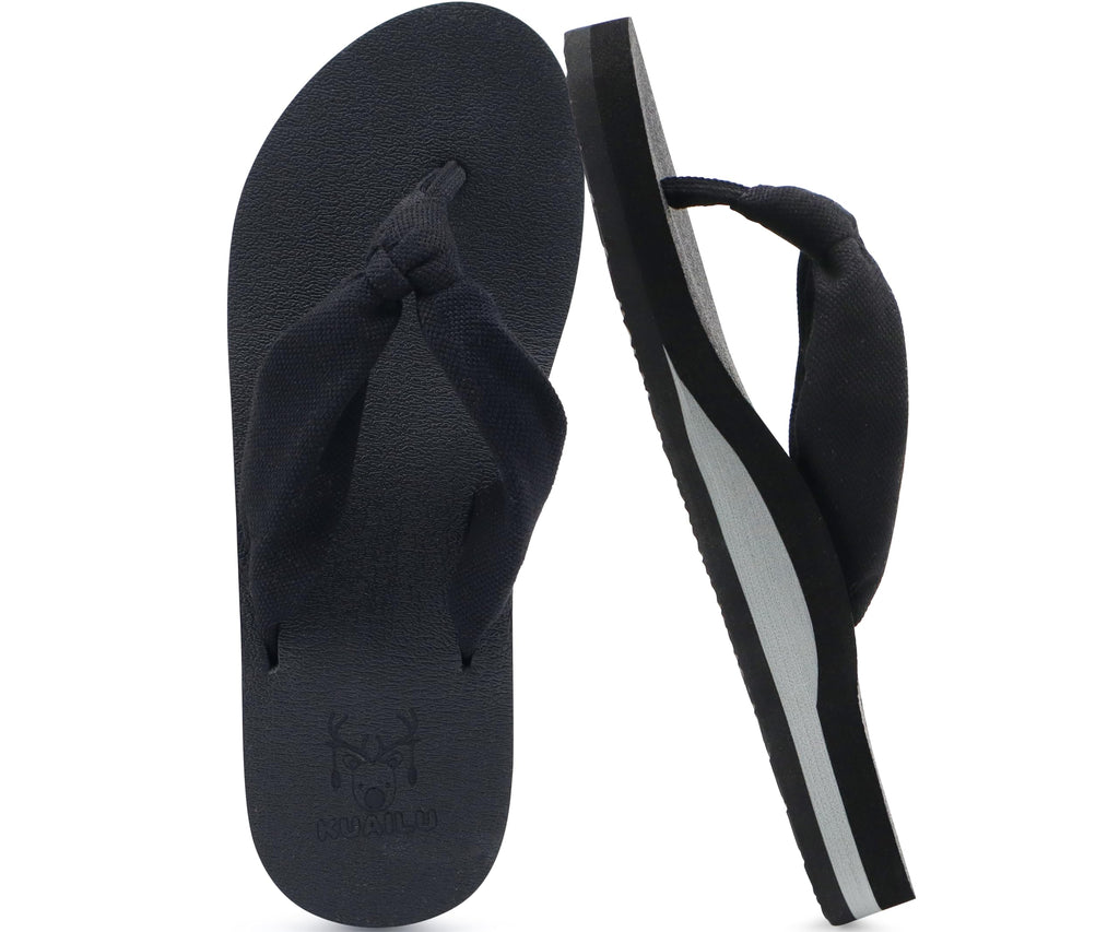 KuaiLu Flip Flops for Women with Arch Support Yoga Mat Comfortable Summer Beach Walking Thong Cushion Sandals Slip On Indoor Outdoor