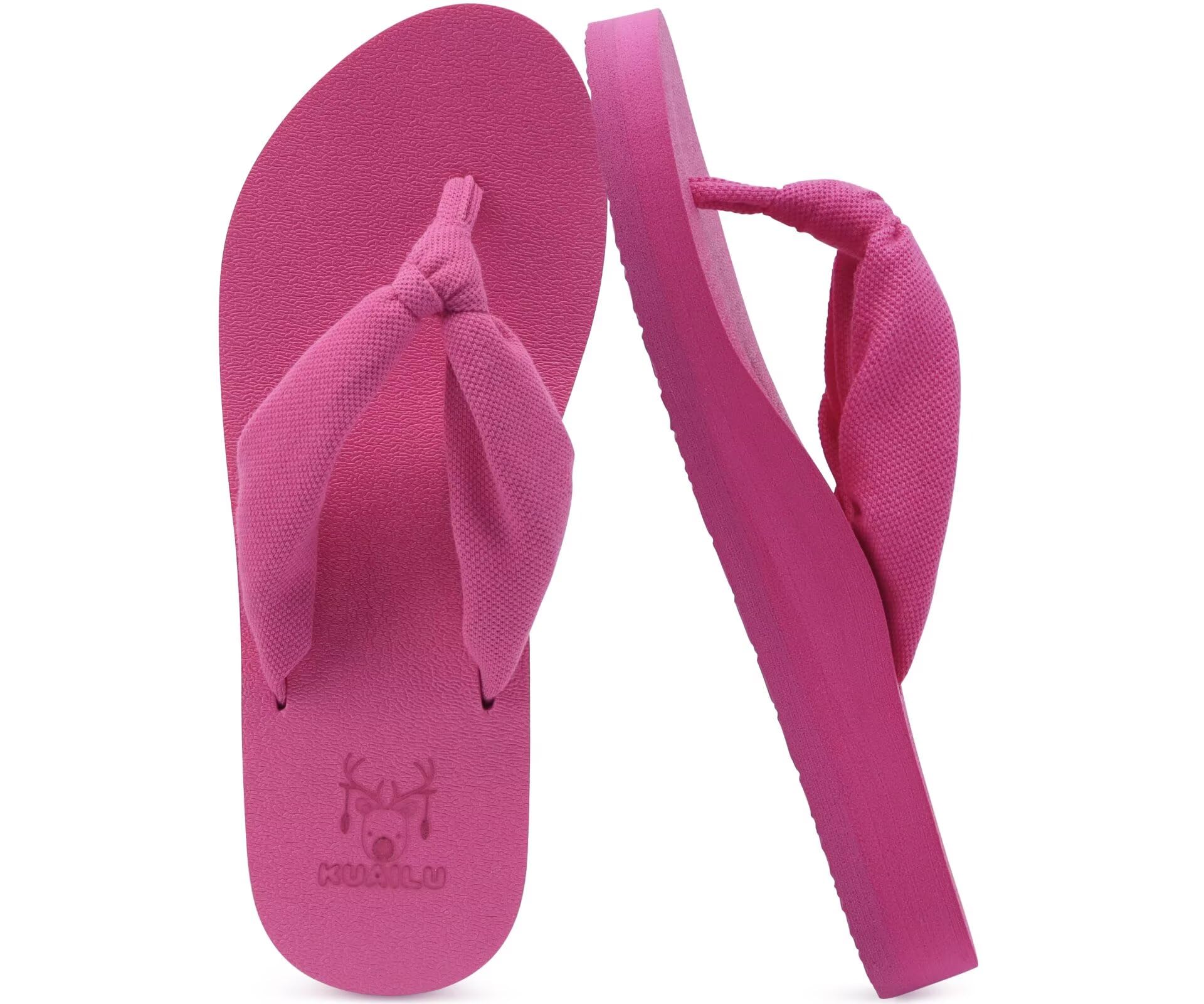 KuaiLu Flip Flops for Women with Arch Support Yoga Mat Comfortable Summer Beach Walking Thong Cushion Sandals Slip On Indoor Outdoor
