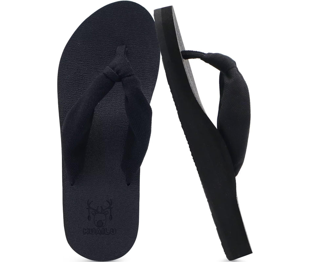 KuaiLu Flip Flops for Women with Arch Support Yoga Mat Comfortable Summer Beach Walking Thong Cushion Sandals Slip On Indoor Outdoor