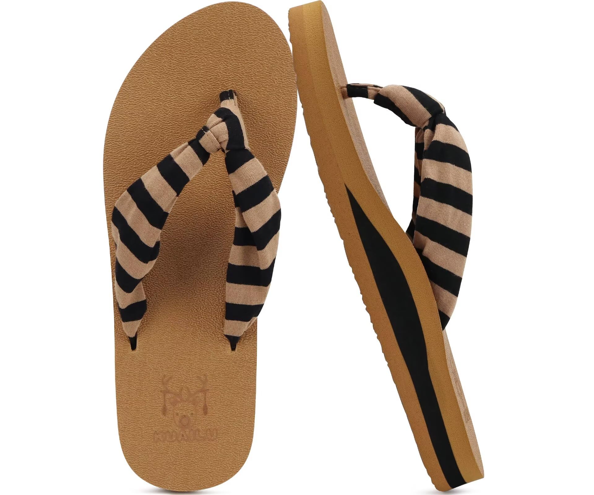 KuaiLu Flip Flops for Women with Arch Support Yoga Mat Comfortable Summer Beach Walking Thong Cushion Sandals Slip On Indoor Outdoor