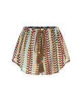ZAFUL Crochet Cover Up Shorts for Women Beach Swimwear 2026 Boho High Waisted Drawstring Flowy Swim Bottom