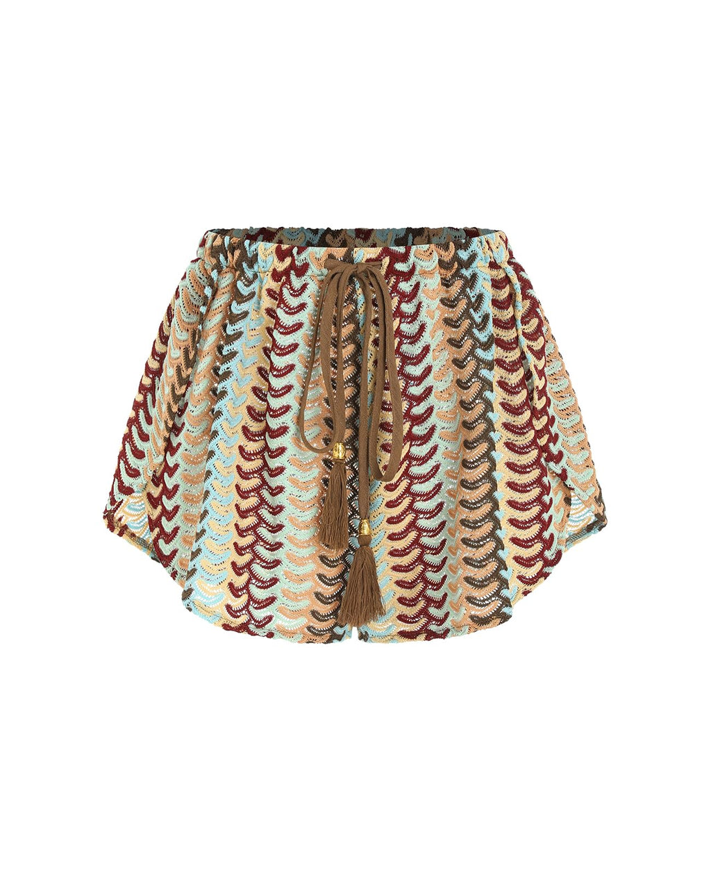 ZAFUL Crochet Cover Up Shorts for Women Beach Swimwear 2026 Boho High Waisted Drawstring Flowy Swim Bottom