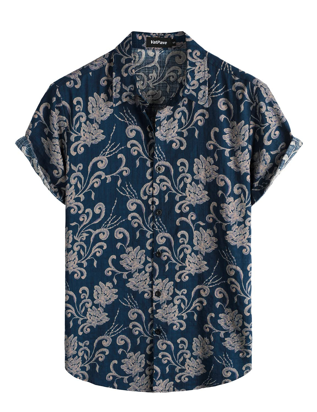 VATPAVE Mens Casual Hawaiian Floral Shirts Short Sleeve Button Down Tropical Shirts Beach Summer Shirts