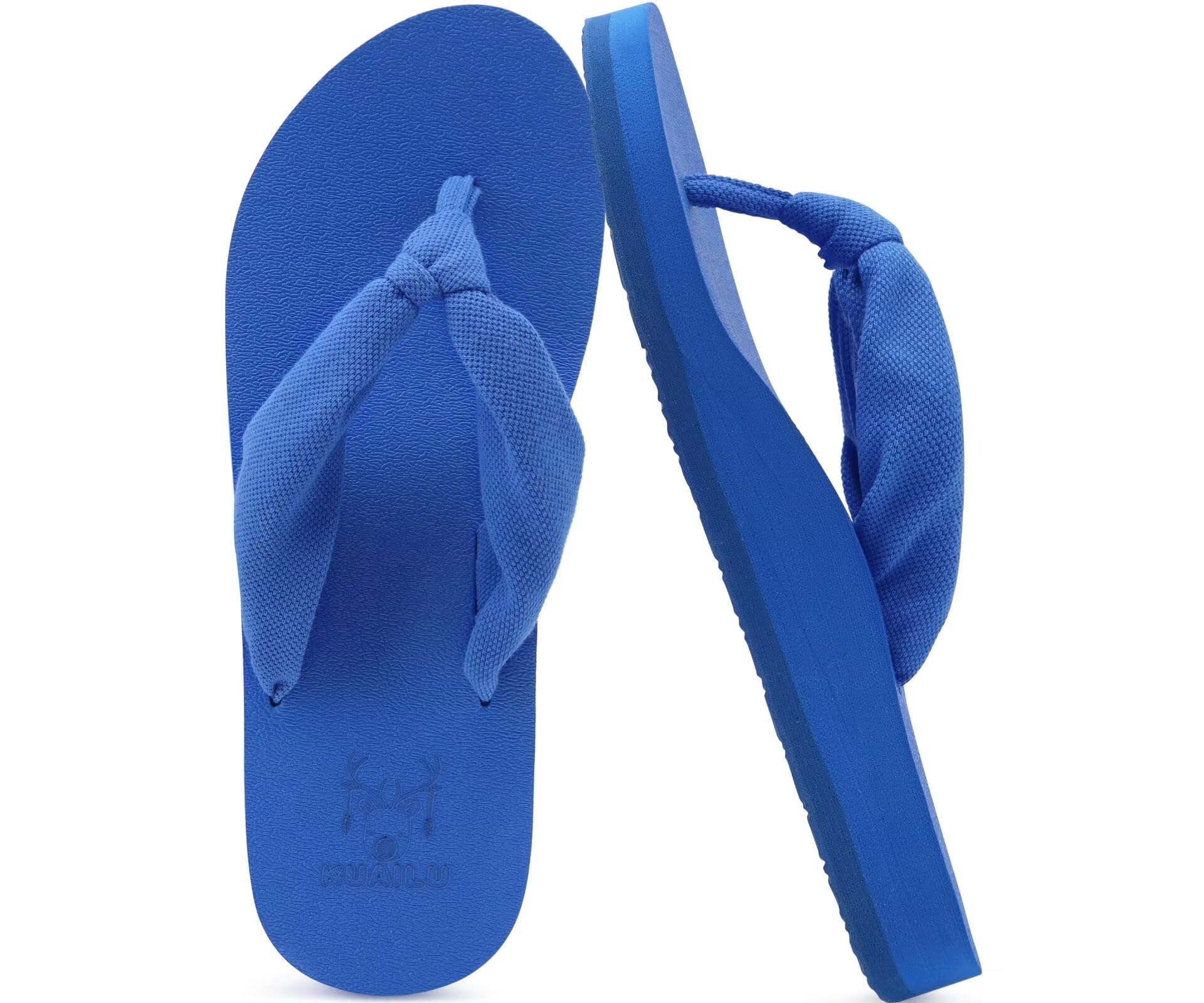 KuaiLu Flip Flops for Women with Arch Support Yoga Mat Comfortable Summer Beach Walking Thong Cushion Sandals Slip On Indoor Outdoor
