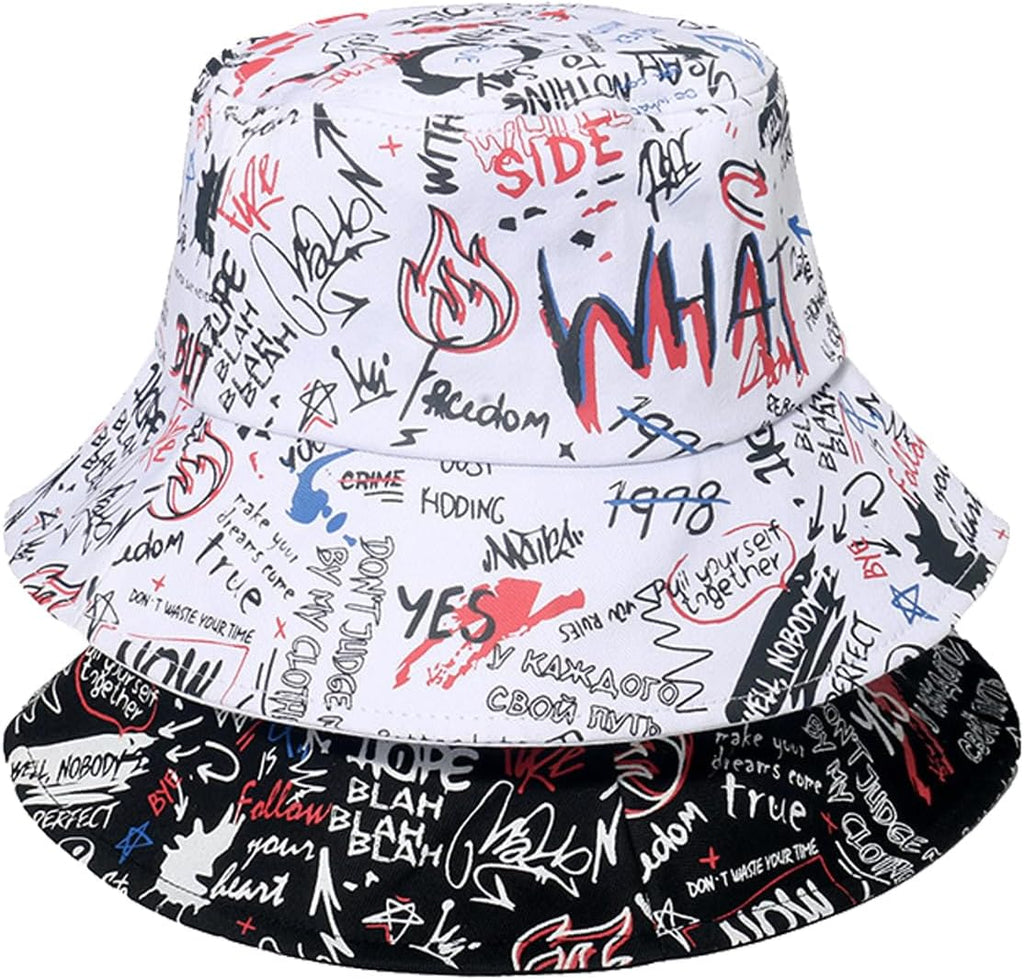 Packable Reversible Printed Bucket Hat Unisex for Men Women Beach Fisherman Cap