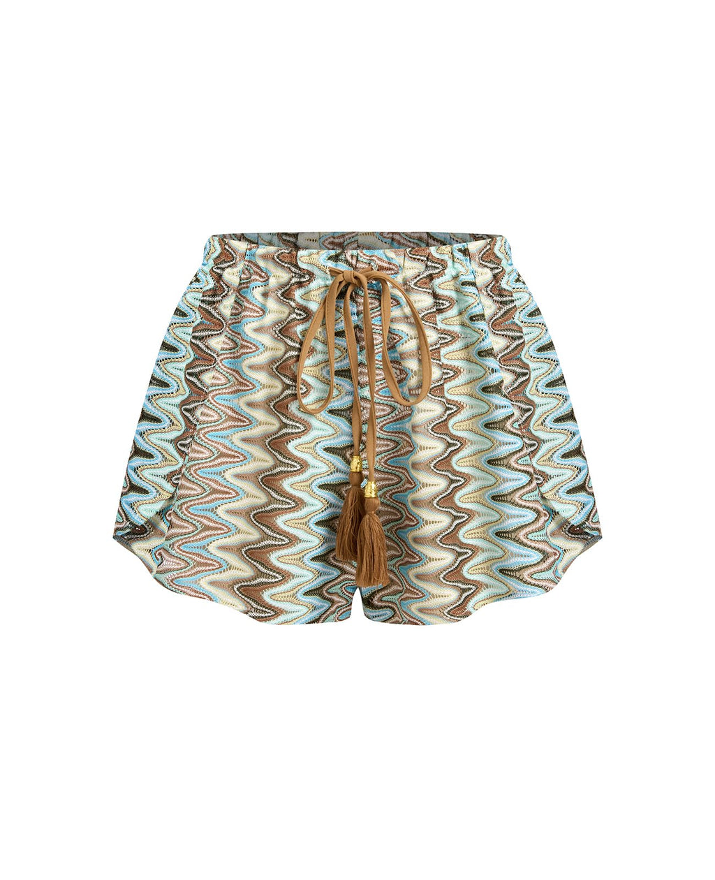 ZAFUL Crochet Cover Up Shorts for Women Beach Swimwear 2026 Boho High Waisted Drawstring Flowy Swim Bottom