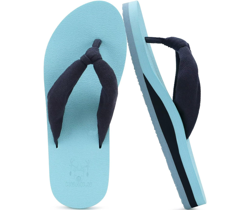 KuaiLu Flip Flops for Women with Arch Support Yoga Mat Comfortable Summer Beach Walking Thong Cushion Sandals Slip On Indoor Outdoor