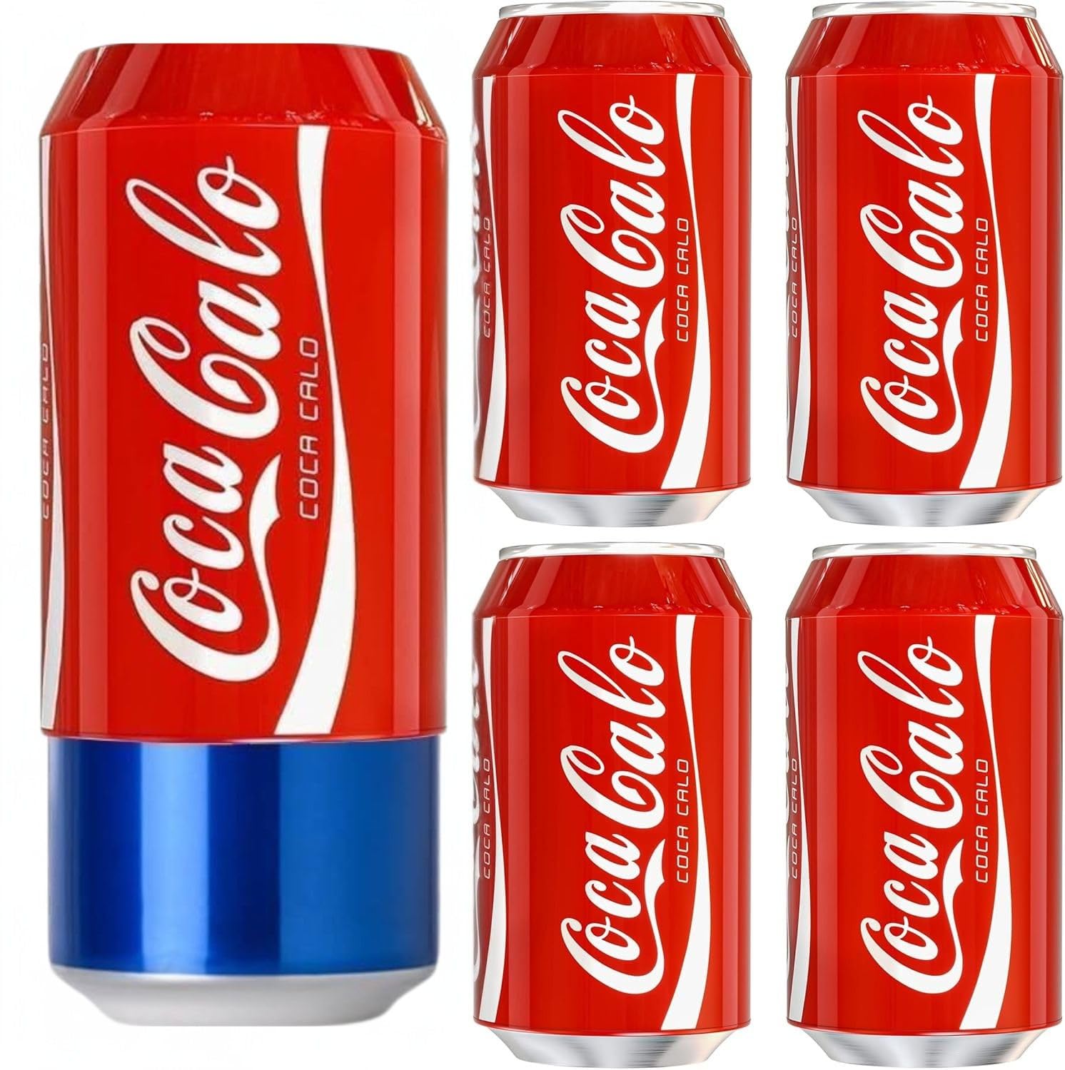 BeerSkin Skywin Silicone Can Covers that Look Like Soda - 6 Pack 12 oz (355ml), Reusable & Durable Soda Can Cover, Fun Kozies for Cans for Camping, Parties, Outdoor, Beach Accessories (Red)