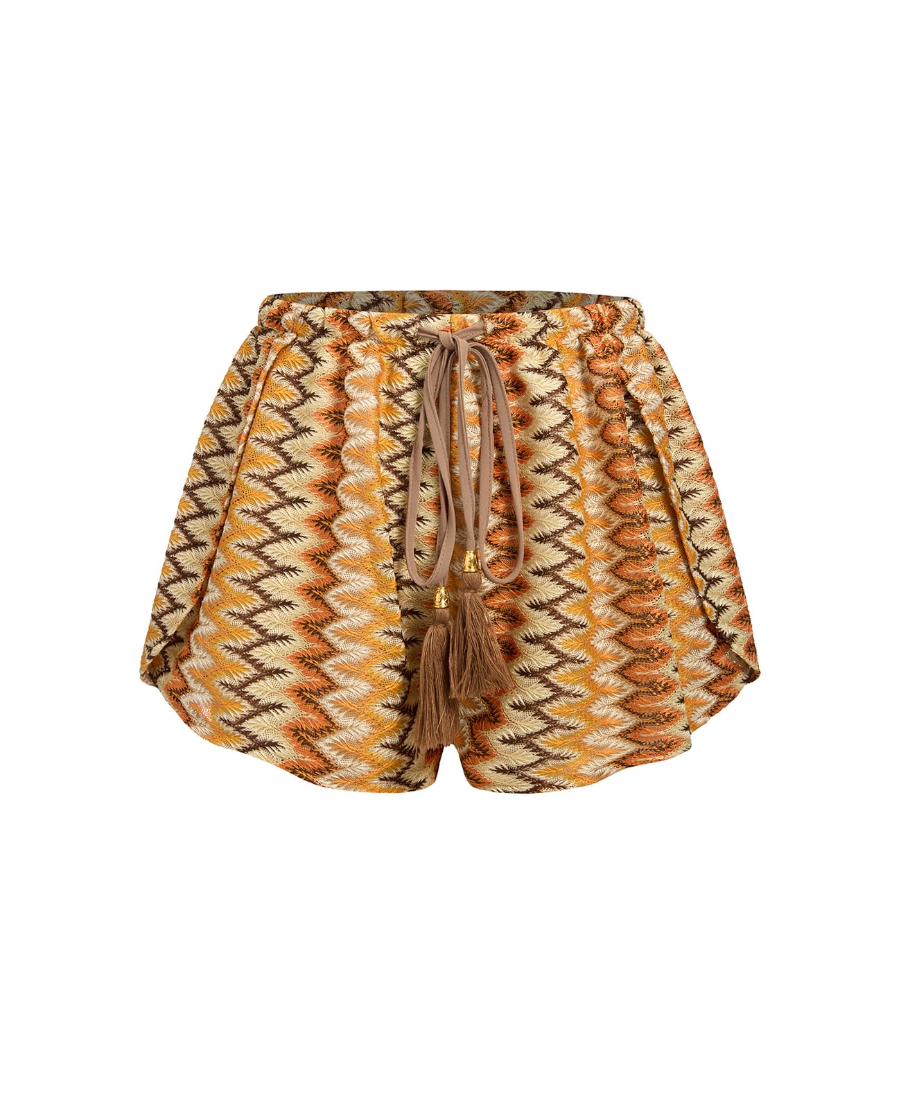 ZAFUL Crochet Cover Up Shorts for Women Beach Swimwear 2026 Boho High Waisted Drawstring Flowy Swim Bottom