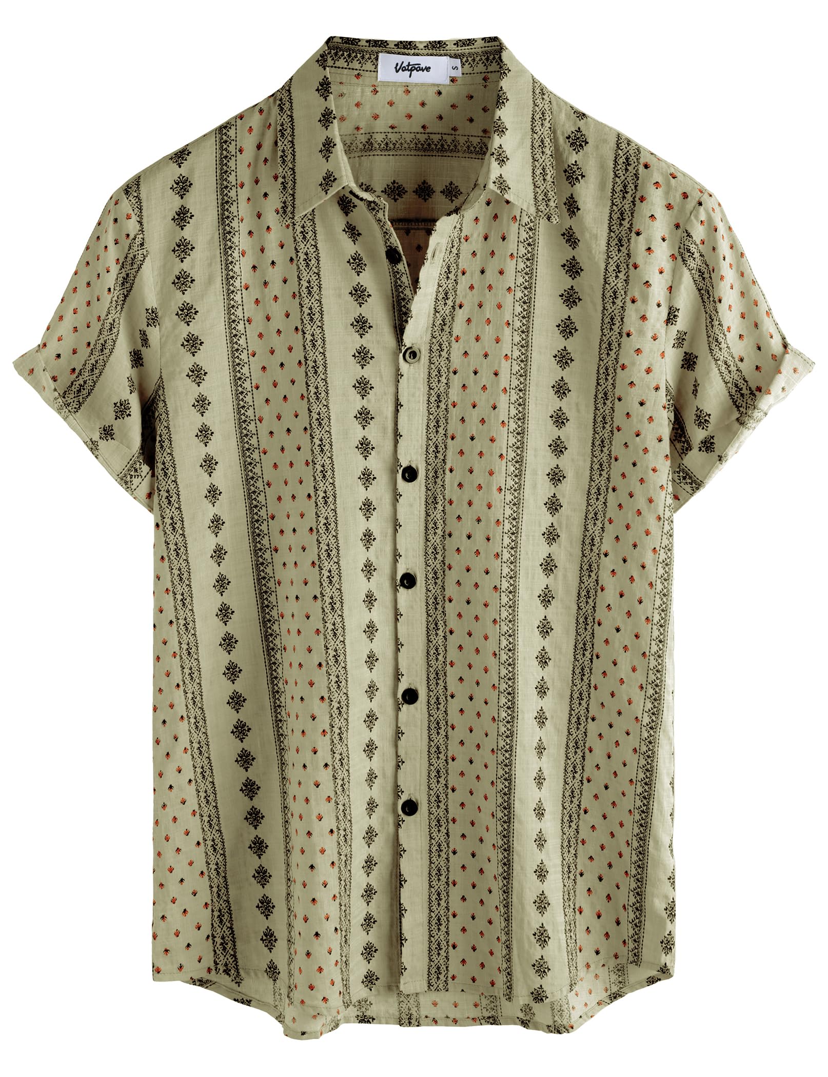 VATPAVE Mens Casual Hawaiian Floral Shirts Short Sleeve Button Down Tropical Shirts Beach Summer Shirts