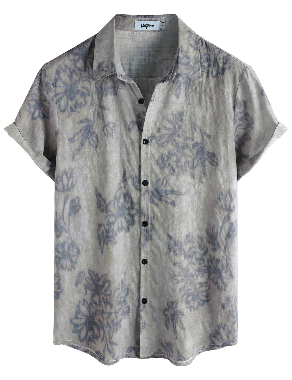 VATPAVE Mens Casual Hawaiian Floral Shirts Short Sleeve Button Down Tropical Shirts Beach Summer Shirts