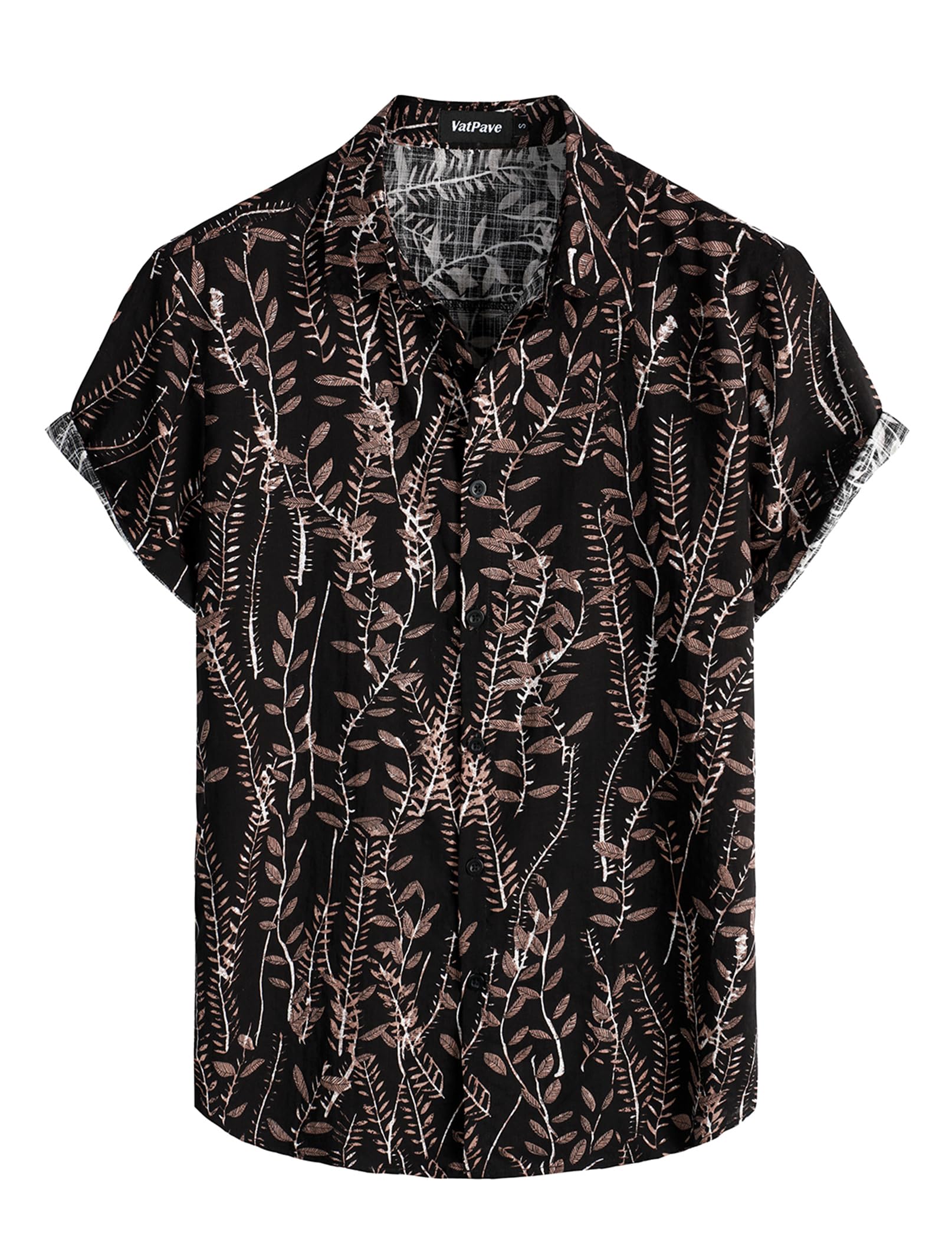 VATPAVE Mens Casual Hawaiian Floral Shirts Short Sleeve Button Down Tropical Shirts Beach Summer Shirts