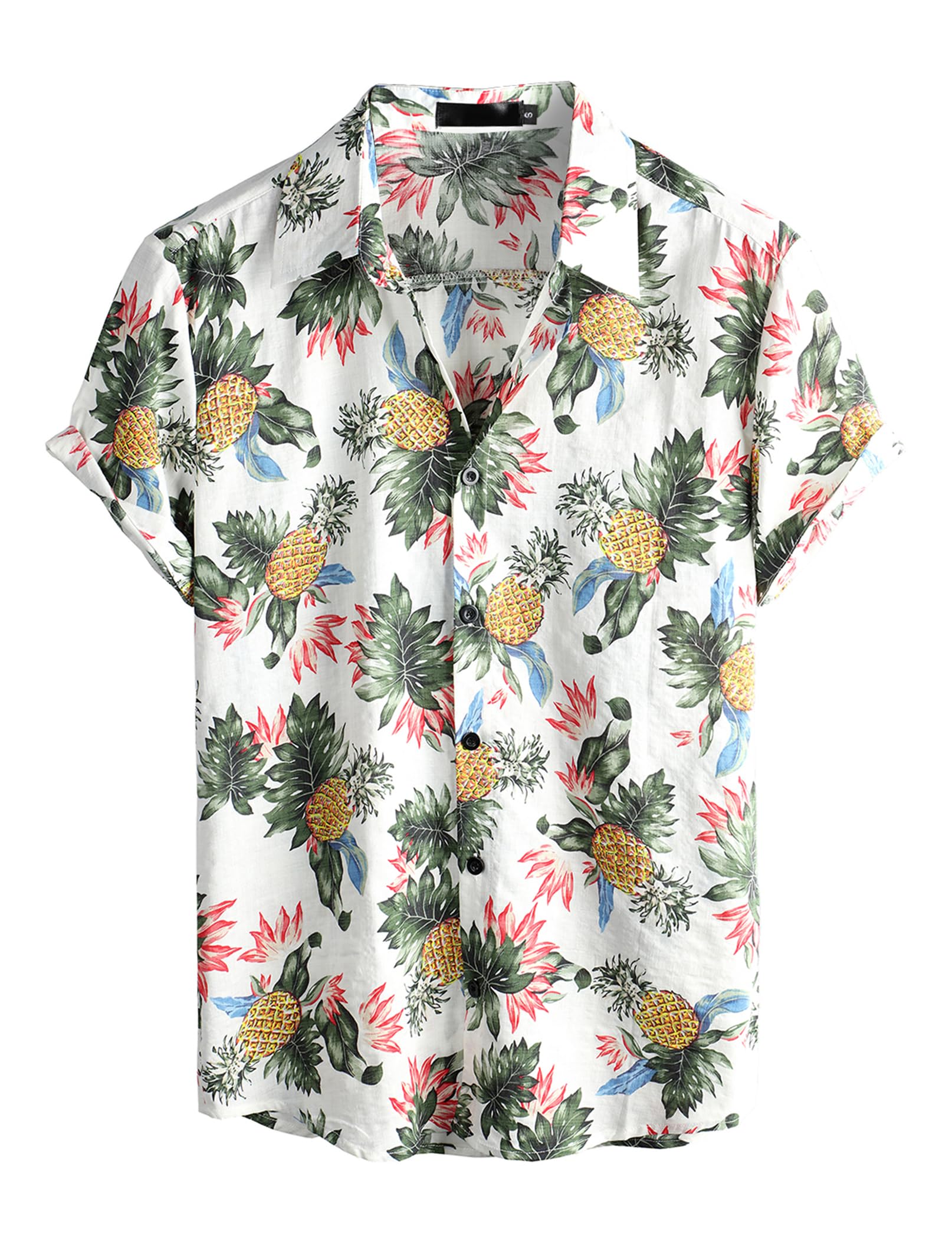 VATPAVE Mens Casual Hawaiian Floral Shirts Short Sleeve Button Down Tropical Shirts Beach Summer Shirts
