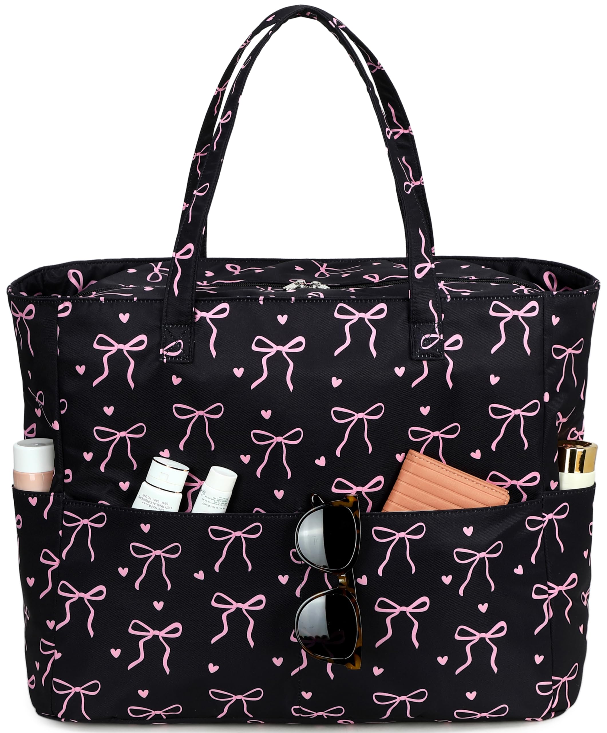 LEDAOU Large Beach Bag Women Waterproof Sandproof Zipper Beach Tote Pool Bag for Swim Gym Grocery Travel with Wet Pocket | Waterproof