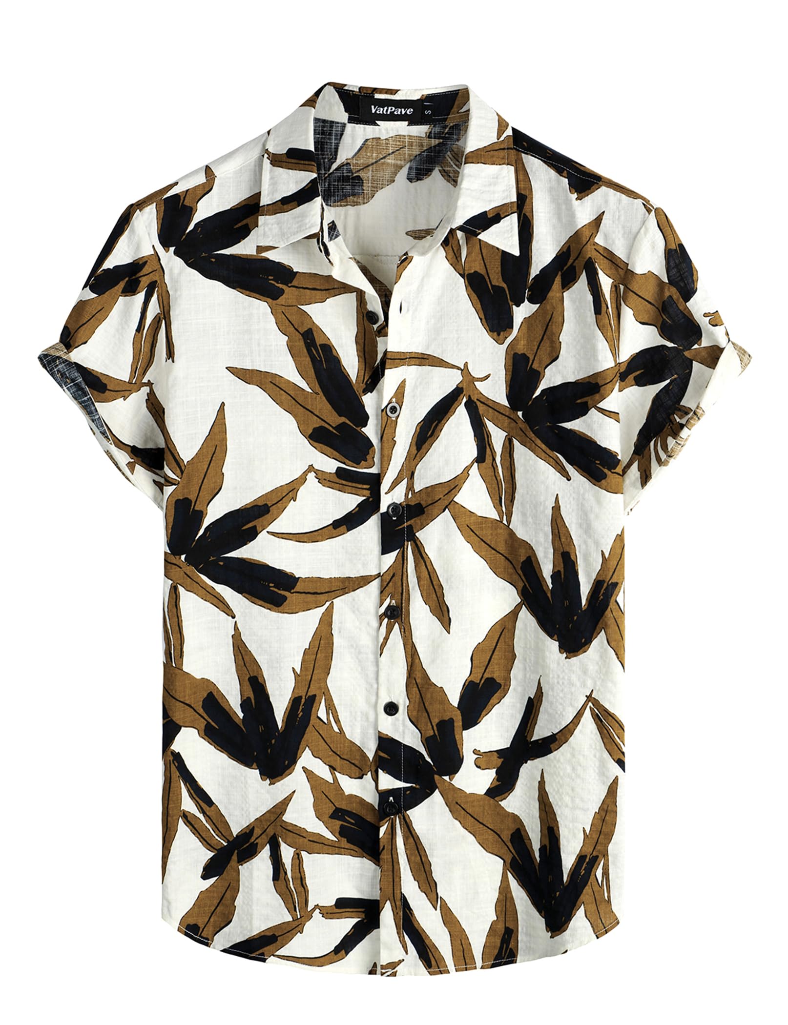 VATPAVE Mens Casual Hawaiian Floral Shirts Short Sleeve Button Down Tropical Shirts Beach Summer Shirts