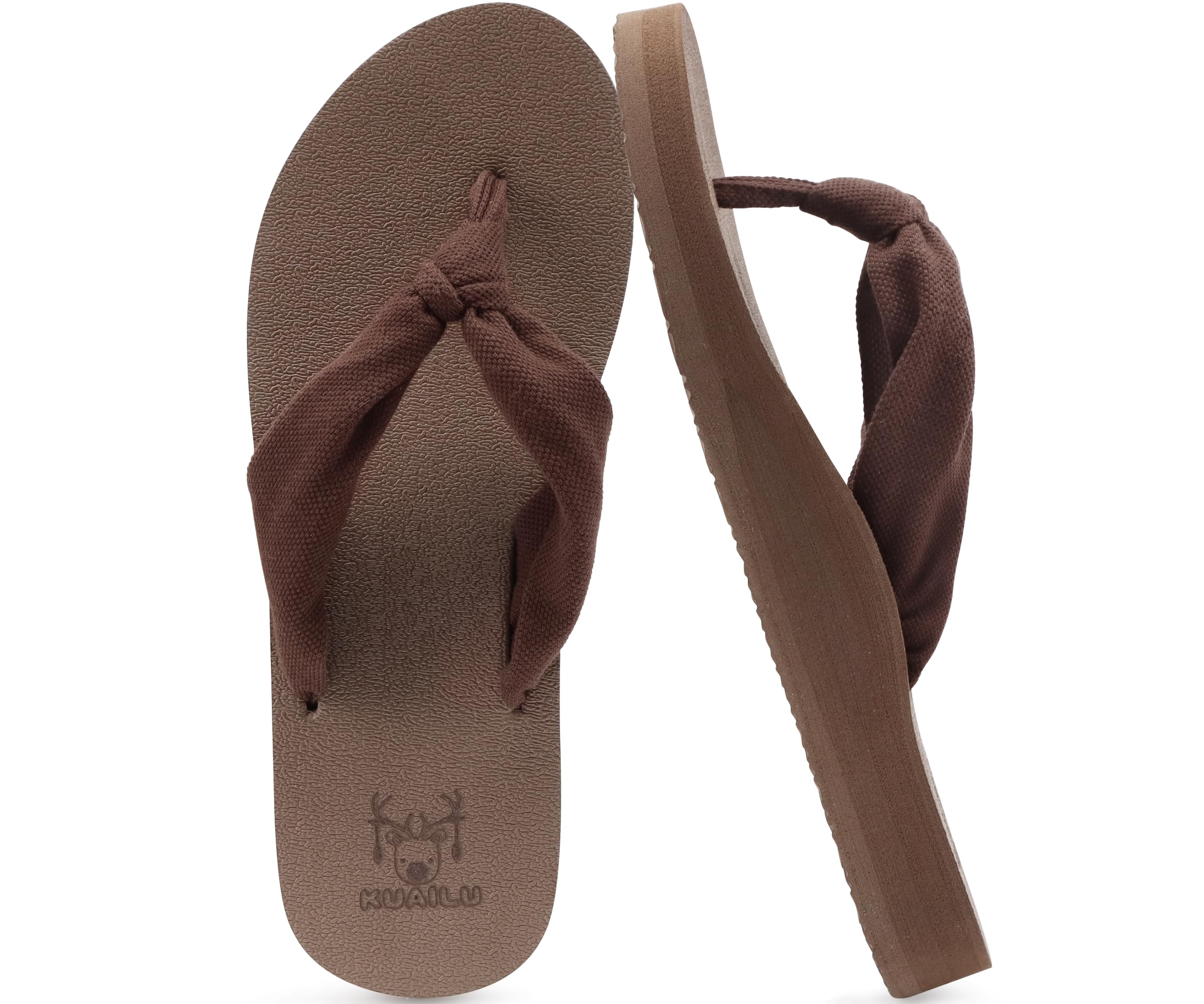 KuaiLu Flip Flops for Women with Arch Support Yoga Mat Comfortable Summer Beach Walking Thong Cushion Sandals Slip On Indoor Outdoor