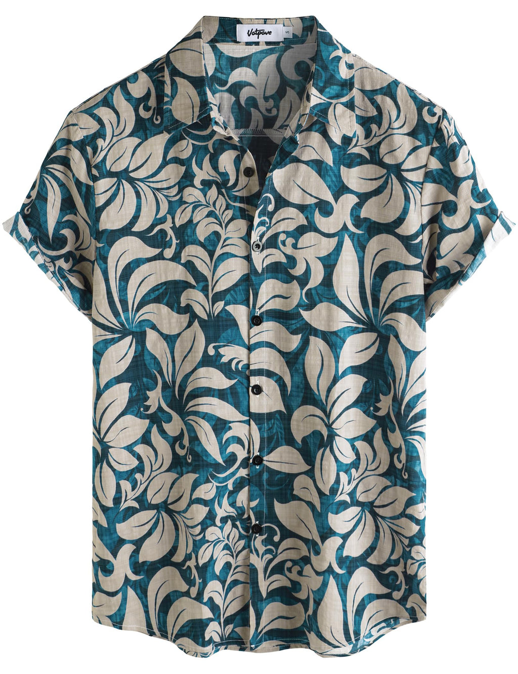 VATPAVE Mens Casual Hawaiian Floral Shirts Short Sleeve Button Down Tropical Shirts Beach Summer Shirts