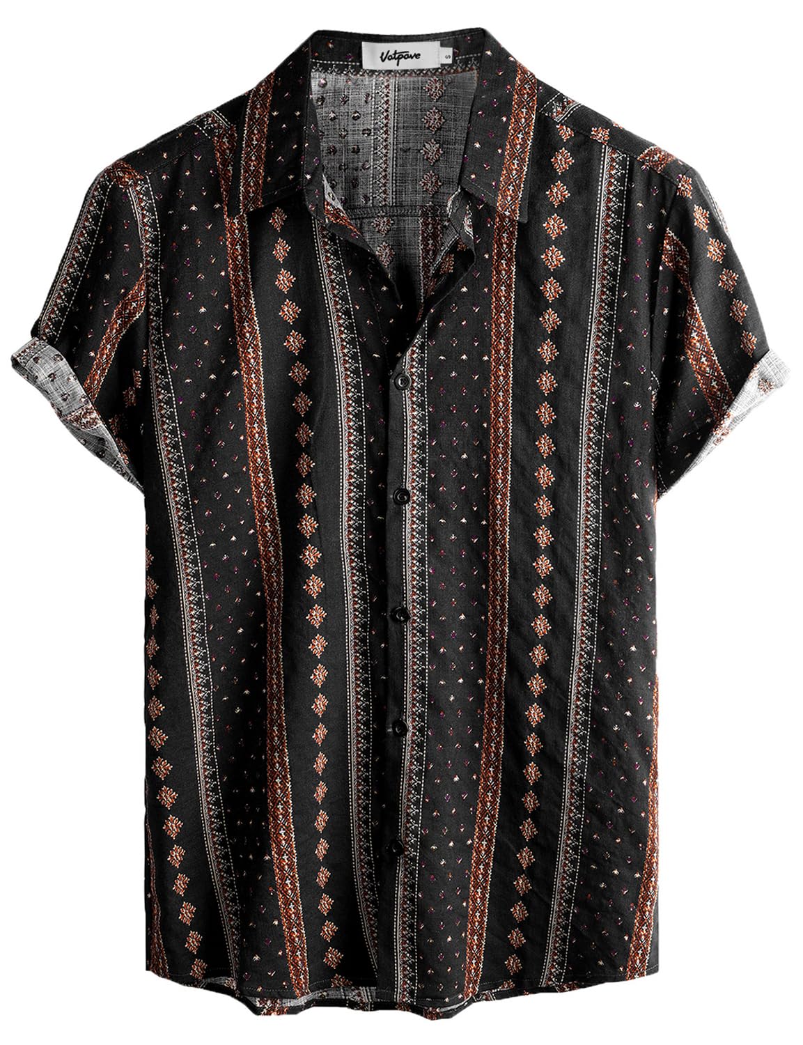 VATPAVE Mens Casual Hawaiian Floral Shirts Short Sleeve Button Down Tropical Shirts Beach Summer Shirts