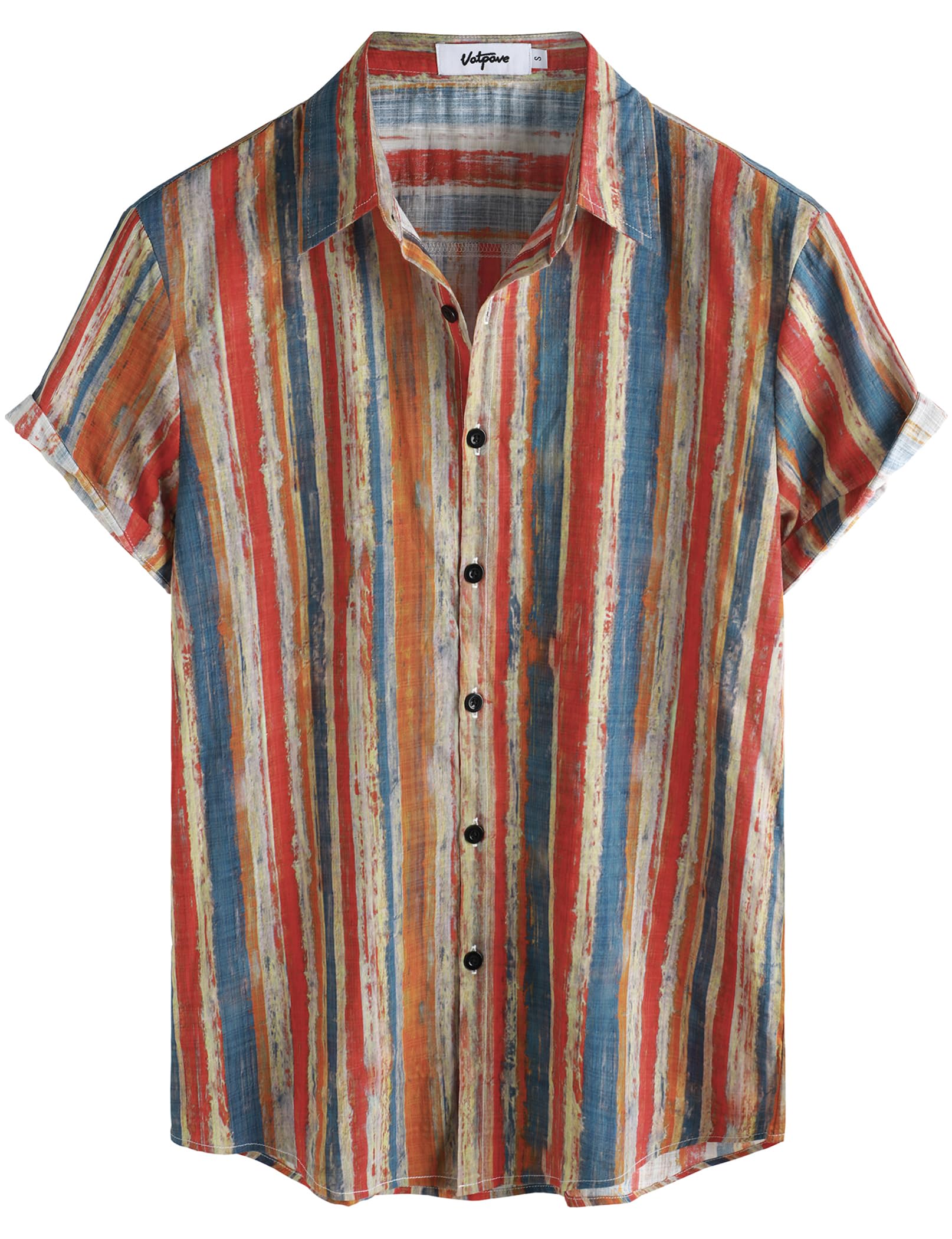 VATPAVE Mens Casual Hawaiian Floral Shirts Short Sleeve Button Down Tropical Shirts Beach Summer Shirts