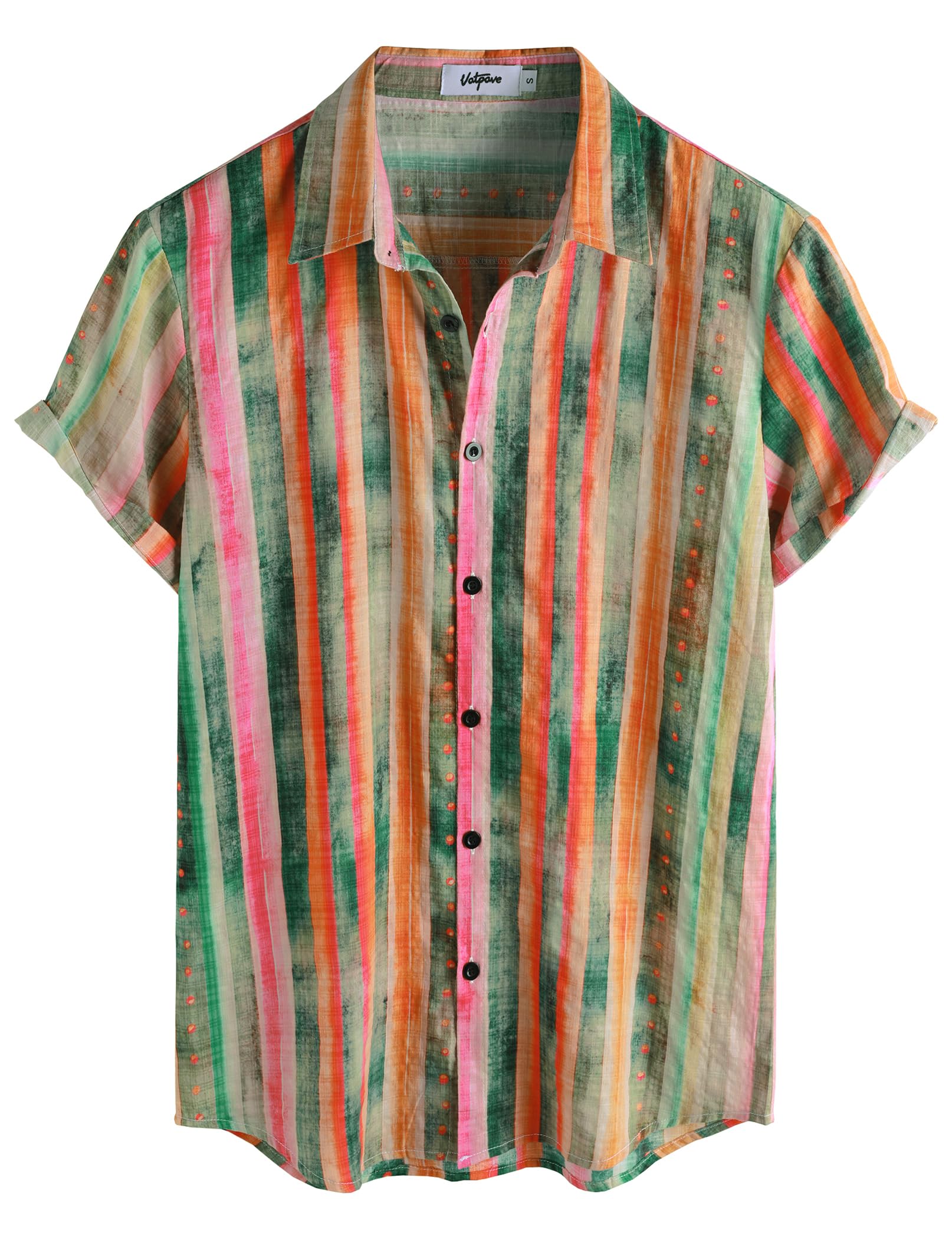 VATPAVE Mens Casual Hawaiian Floral Shirts Short Sleeve Button Down Tropical Shirts Beach Summer Shirts