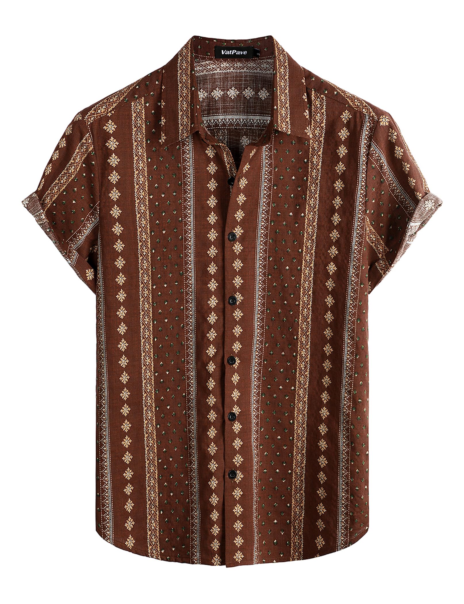 VATPAVE Mens Casual Hawaiian Floral Shirts Short Sleeve Button Down Tropical Shirts Beach Summer Shirts
