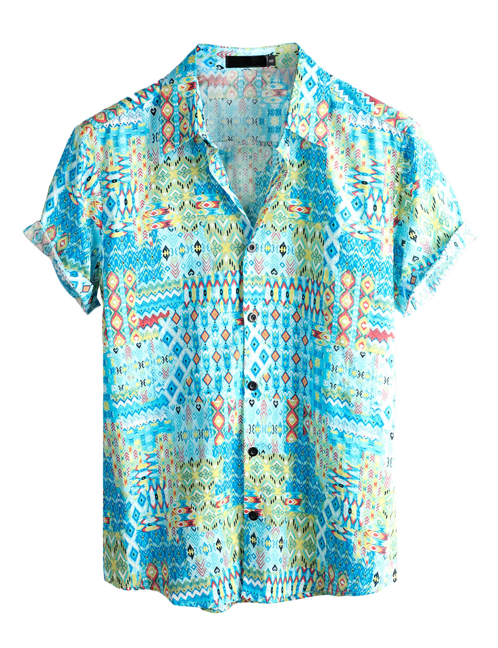 VATPAVE Mens Casual Hawaiian Floral Shirts Short Sleeve Button Down Tropical Shirts Beach Summer Shirts