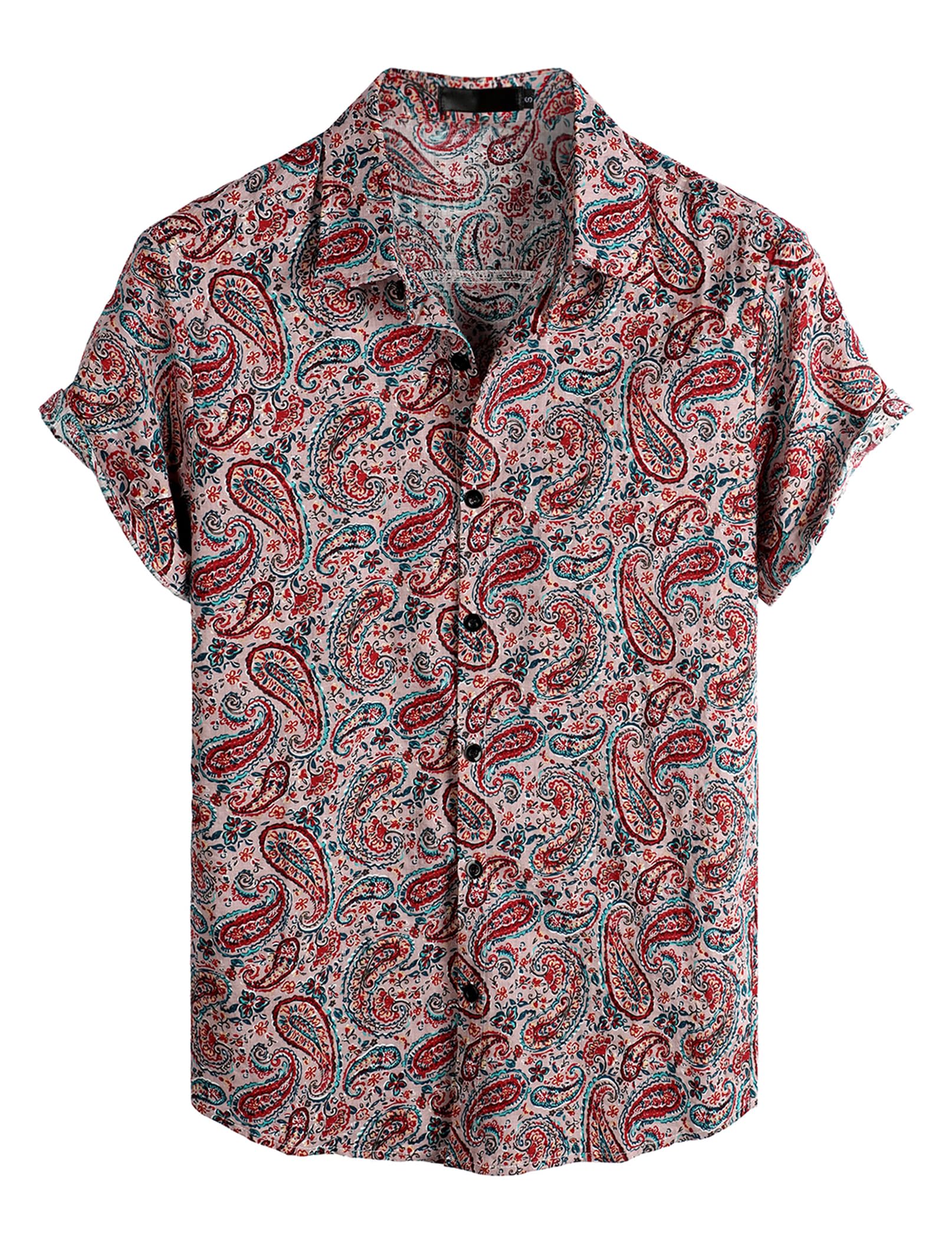 VATPAVE Mens Casual Hawaiian Floral Shirts Short Sleeve Button Down Tropical Shirts Beach Summer Shirts